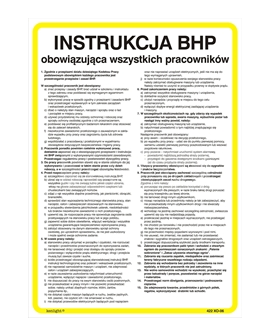 Instrukcja BHP obowiązująca wszystkich pracowników